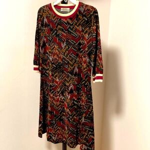Aldo Martins 3/4 Sleeve Dress with Geometric Design